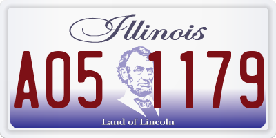 IL license plate A051179