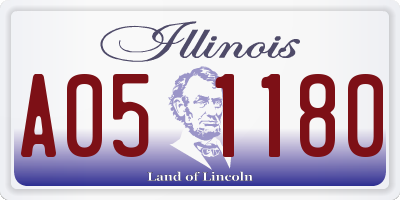 IL license plate A051180