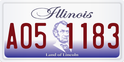 IL license plate A051183