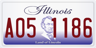 IL license plate A051186