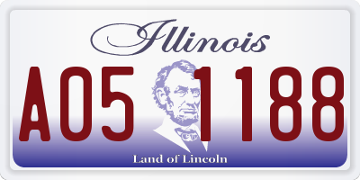 IL license plate A051188
