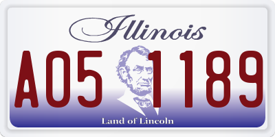 IL license plate A051189