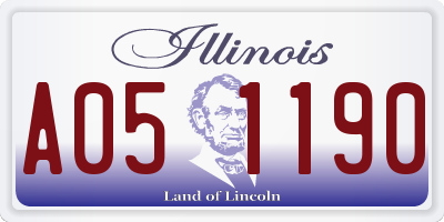 IL license plate A051190