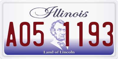 IL license plate A051193