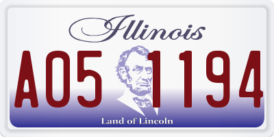 IL license plate A051194