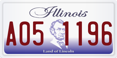 IL license plate A051196