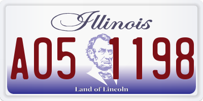 IL license plate A051198