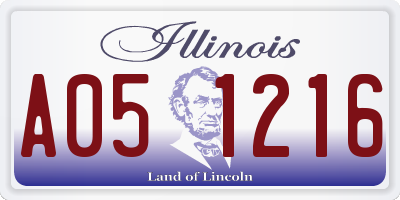 IL license plate A051216