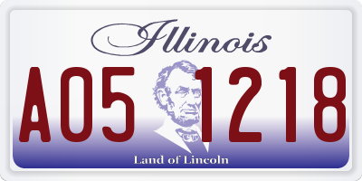 IL license plate A051218