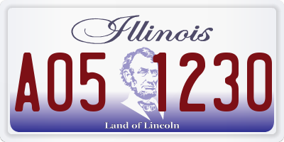 IL license plate A051230
