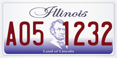 IL license plate A051232