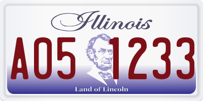 IL license plate A051233