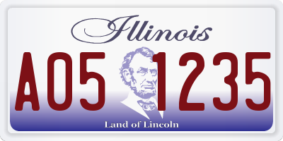 IL license plate A051235