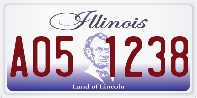 IL license plate A051238