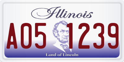 IL license plate A051239