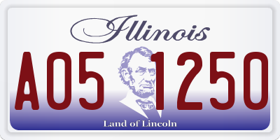 IL license plate A051250