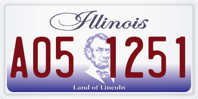 IL license plate A051251