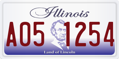 IL license plate A051254