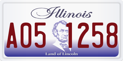 IL license plate A051258