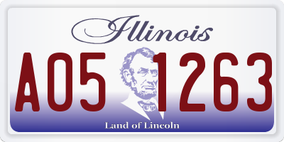 IL license plate A051263