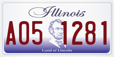 IL license plate A051281