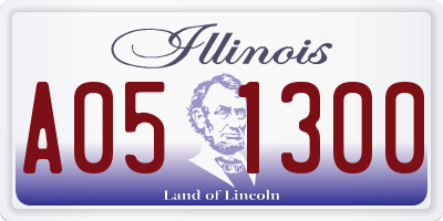 IL license plate A051300