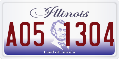 IL license plate A051304