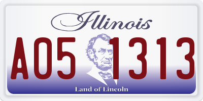 IL license plate A051313