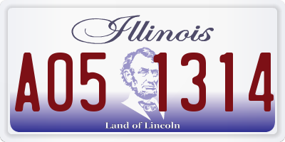 IL license plate A051314