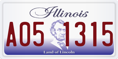 IL license plate A051315
