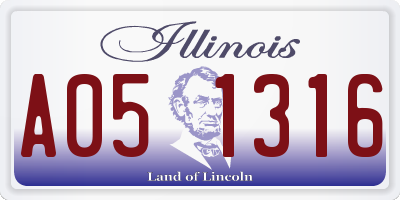 IL license plate A051316