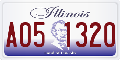 IL license plate A051320