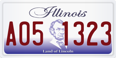 IL license plate A051323