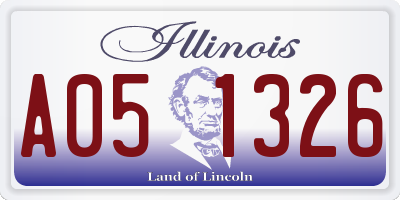 IL license plate A051326