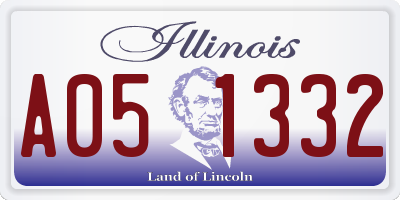 IL license plate A051332