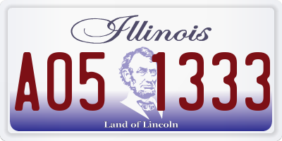 IL license plate A051333
