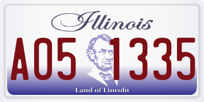 IL license plate A051335
