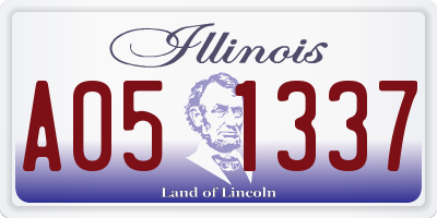 IL license plate A051337