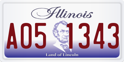 IL license plate A051343