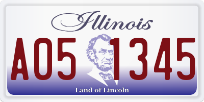 IL license plate A051345