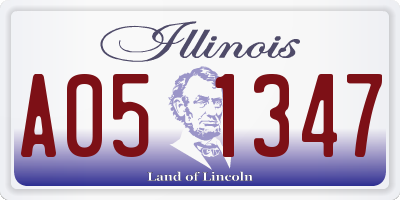 IL license plate A051347