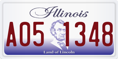 IL license plate A051348