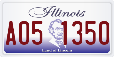 IL license plate A051350