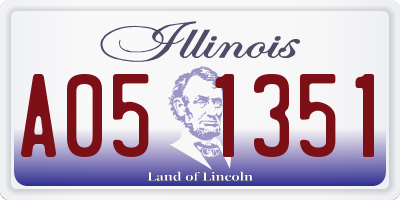 IL license plate A051351