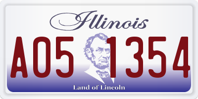 IL license plate A051354