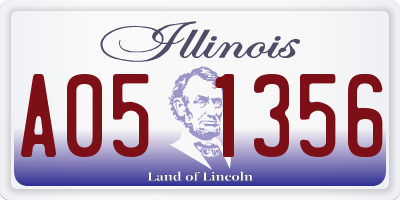 IL license plate A051356
