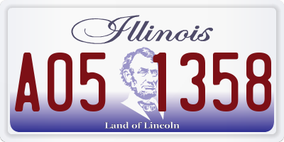 IL license plate A051358