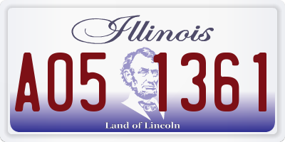IL license plate A051361