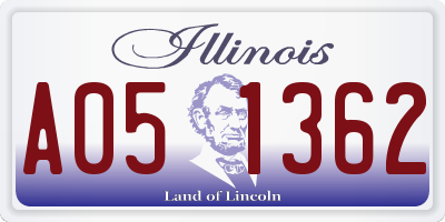 IL license plate A051362