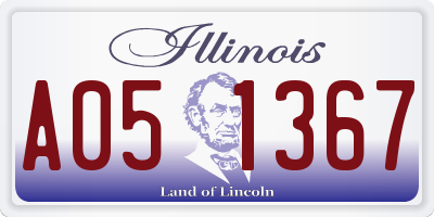 IL license plate A051367